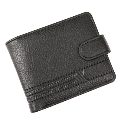 Men Wallets Leather Zipper Purse Man Slim Card Horders Quality Male Short Multi-card Wallet Coin Pocket Purse - Smarsty