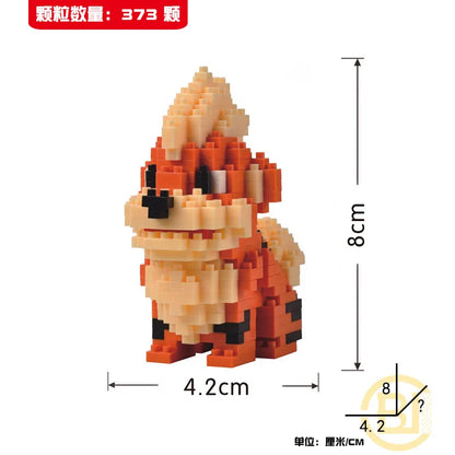DIY Pokemon Blocks Small Cartoon Mini Building Block Pikachu Charizard Eevee Mewtwo Anime Assemble Action Model Dolls Toys by Smarsty