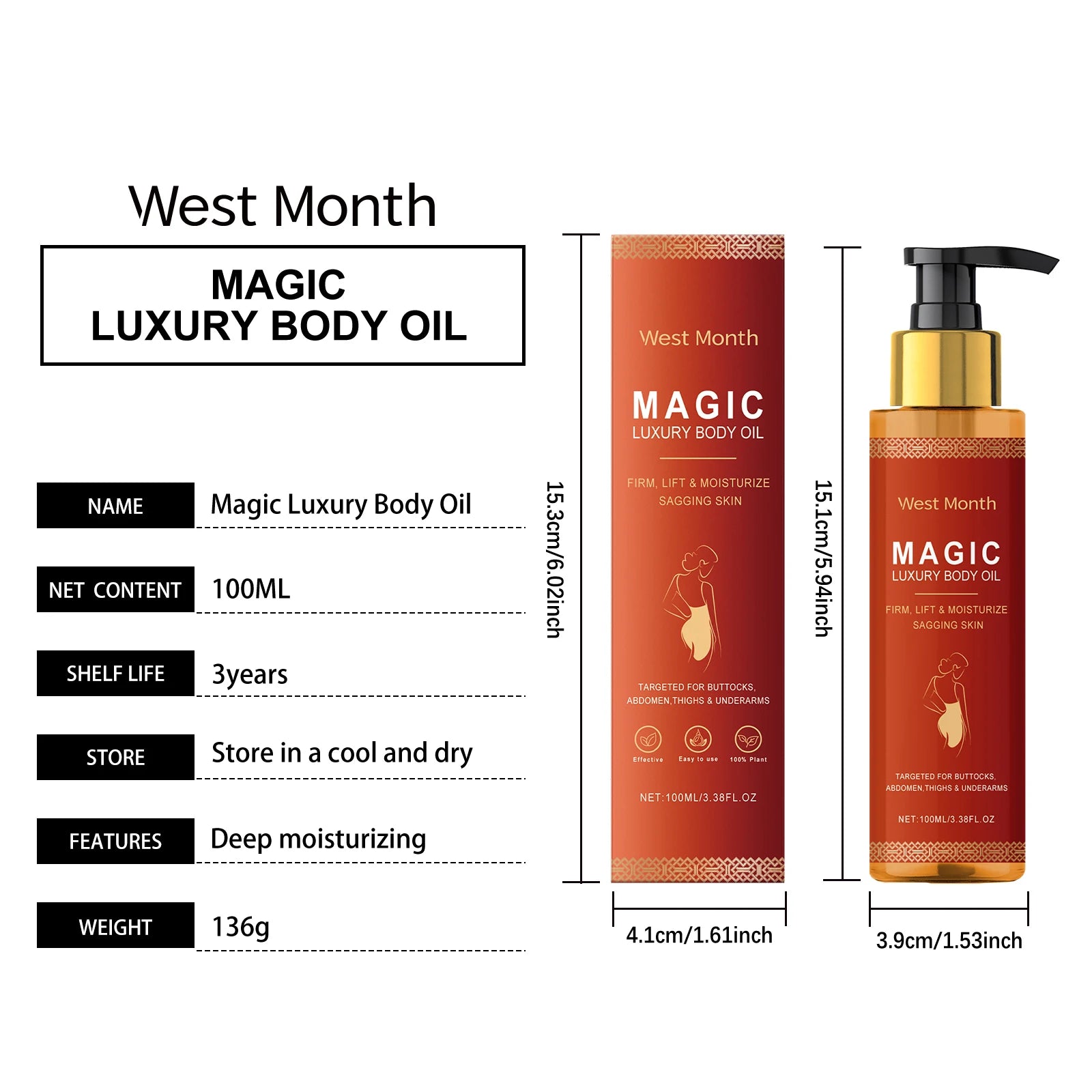 Luxury Body Firming Oil for Deep Moisturizing Skin - Smarsty