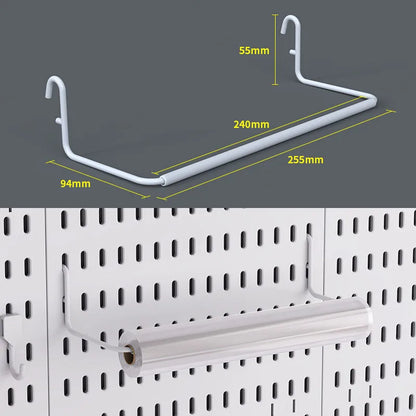 No Punching Pegboard Wall Organizer Panel Shelves For Gamer Room,bathroom,kitchen Storage Rack Organizer Pegboard Accessories