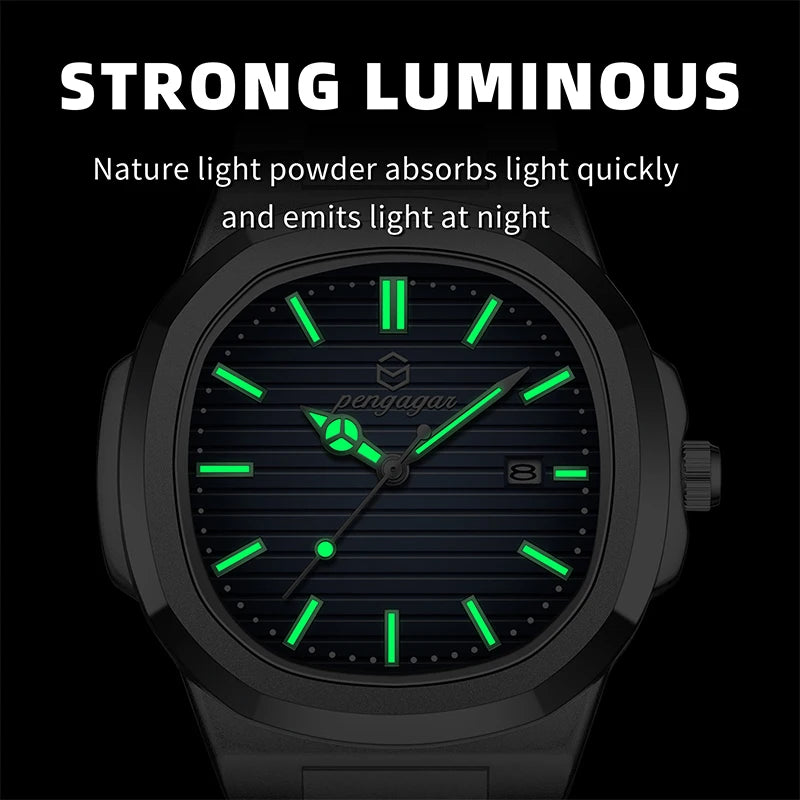 Luxury Waterproof Men’s Quartz Wristwatch with Luminous Dial - Smarsty