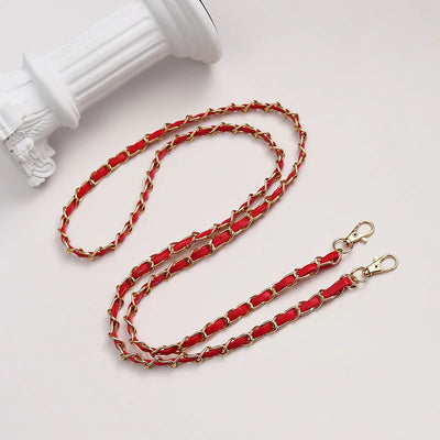 PU Leather Metal Chain Accessories Crossbody Shoulder Portable Wrist Bag Chain Strap Replacement Luggage Accessories Versatile - Smarsty