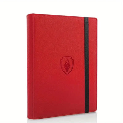 9 Pocket Card Binder, 360 Trading Card Holder Book, Premium PU Cover Zip Binder For Cards, Durable Side Loading Card Fold - Smarsty