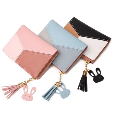 Women's Wallet PU Leather Women's Wallet Made of Leather Women Purses Card Holder Foldable Portable Lady Coin Purses - Smarsty