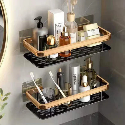 Aluminum Alloy Bathroom Shelf No Drill Storage Solution - Smarsty
