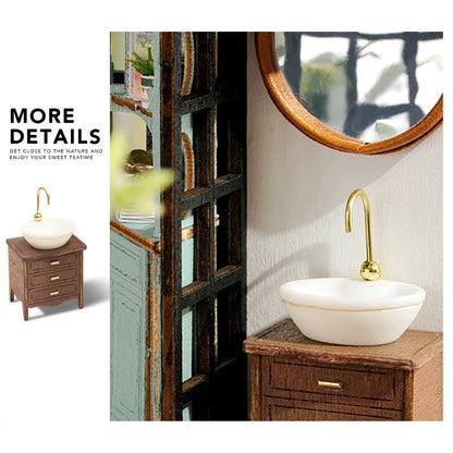 Wooden Doll House 3D Puzzle Assembly Building Model Kit Production Small Room Toys Home Bedroom Decoration With Furniture Light