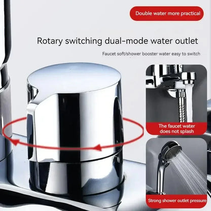 Contemporary Dual Handle Shower Faucet Set with Mixing Valve - Smarsty