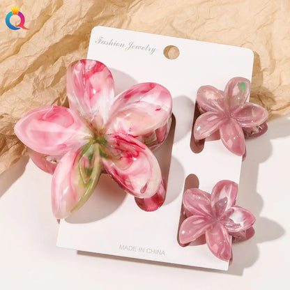 Hawaiian Flower Hair Claw Clips For Thin Hair Lightweight - Smarsty