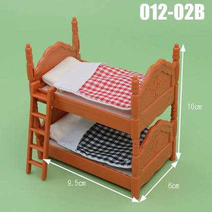 Dollhouse Furniture Kitchen Play Set Miniature Refrigerator 1:12 Mini Food Living Room Sofa Set Pretend Play Accessores Toy by Smarsty