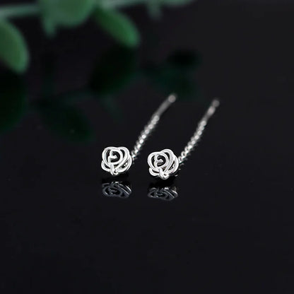 Trendy Long Tassel Heart Drop Earrings for Stylish Women - Smarsty