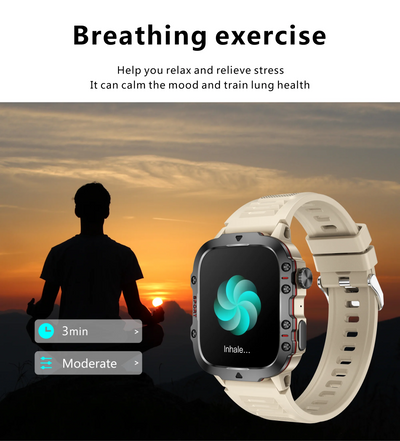 Rugged Military Smart Watch for Men with Bluetooth Calling - Smarsty