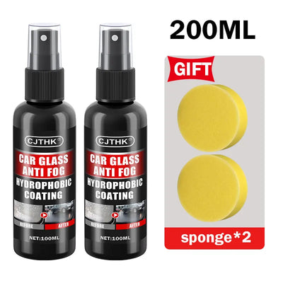 Car Glass Anti-rain Water Spray Repellent Nano Coating Hydrophobic Waterproof Agent Oil Film Removing Auto Glass Film Agent - Smarsty