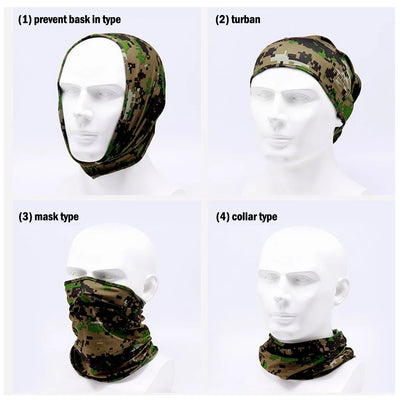 Outdoor Sport Bandana Military Tube Scarf Fishing Cycling Tactical Hiking Face Cover Neck Gaiter Half Mask Headband Men Women by Smarsty