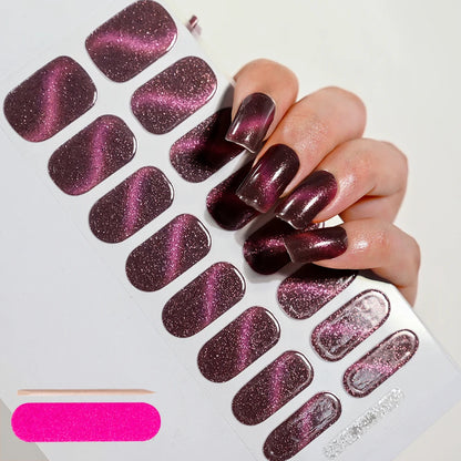 Long-Lasting Semi-Cured Gel Nail Stickers for Easy Application - Smarsty