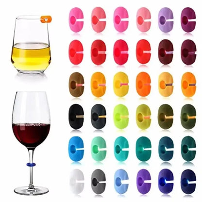 Silicone Wine Glass Markers for Easy Party Identification - Smarsty