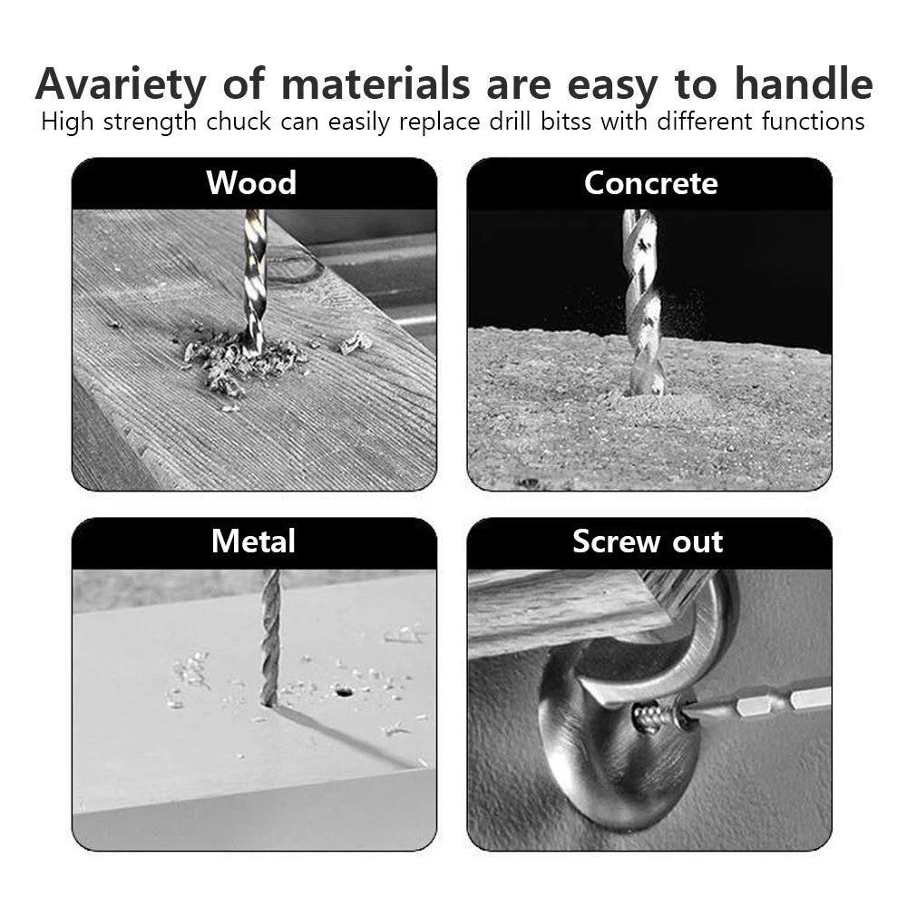 Multifunctional 21V rechargeable impact drill lithium battery cross-border flashlight gun drill electric screwdriver electric dr