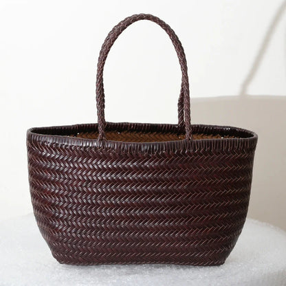 Genuine Leather Tote Bag For Women With Crossbody Strap - Smarsty