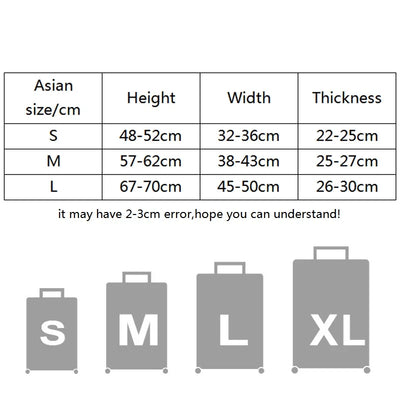 Fashion travel suitcase protective cover Luggage Protective Cover Solid Color Suitable for 18-28 Inch Suitcases - Smarsty