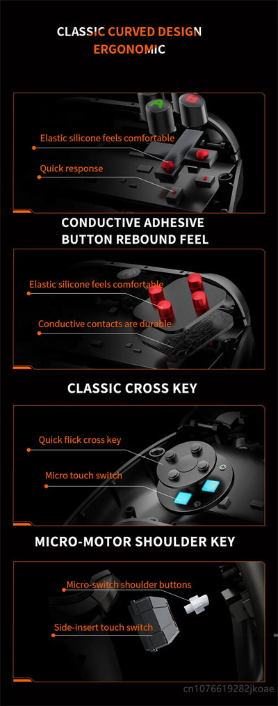 Lenovo S02 Wireless Bluetooth Gamepad with RGB Lighting - Smarsty