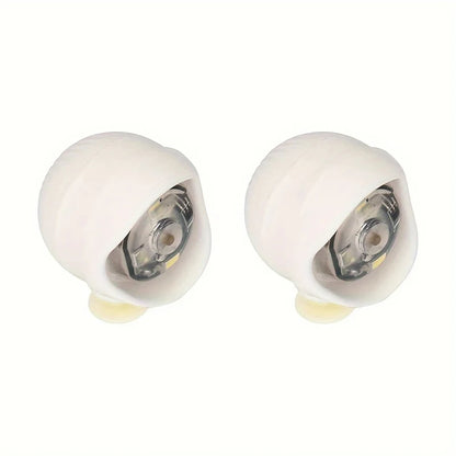 2pcs Shoe Lights PVC LED Headlight Shoe Charms Accessories for Night Rides, Walk & Dog Walks Outdoor Activities,3 Lighting Modes