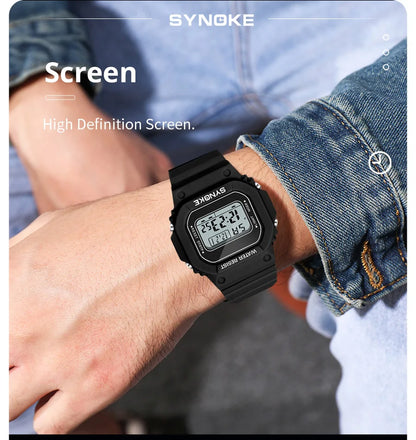 SYNOKE Outdoor Military Digital Watch for Men Waterproof Luminous Sports Timepiece - Smarsty