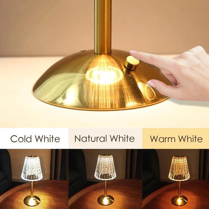 Rechargeable Wireless Table Lamp for Bedroom Decor - Smarsty