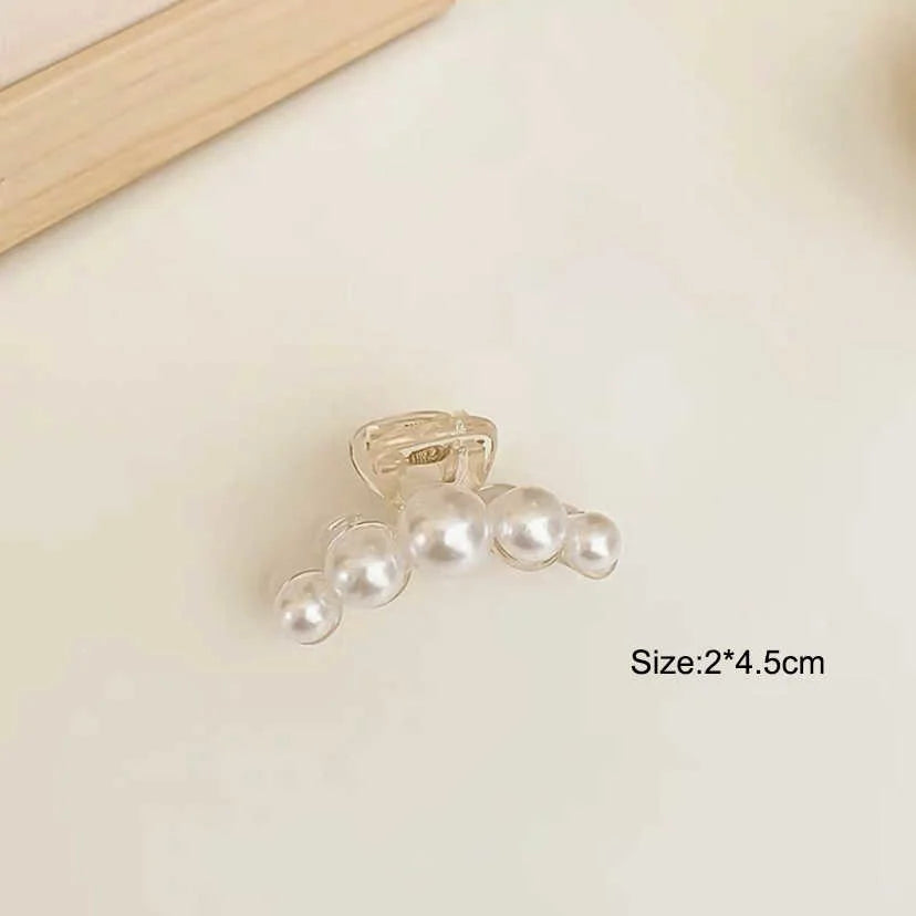 Large Pearl Hair Claw Clip Acrylic Fashion Barrette Stylish - Smarsty