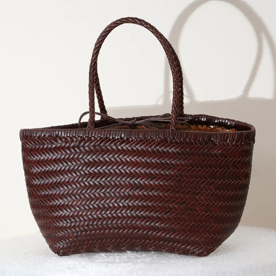 Genuine Leather Tote Bag For Women With Crossbody Strap - Smarsty
