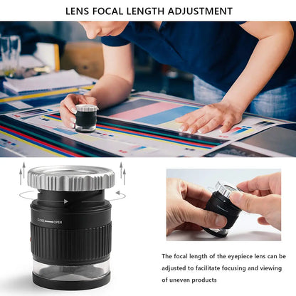 30X Pocket Magnifier with LED Light for Jewelry - Smarsty