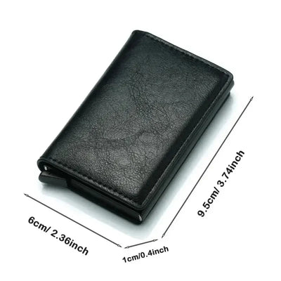 Large Capacity Double Layer ID Credit Card Holder Anti Rfid Blocking Protected Magic Wallet for Men Carbon Fiber Cardholder Case - Smarsty