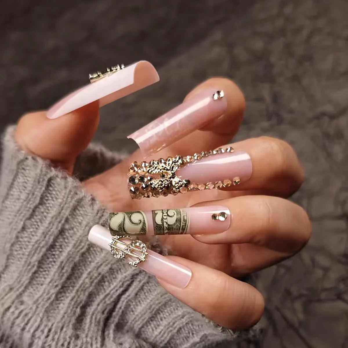24 Piece Y2K Leopard Print French Press On Nails - Smarsty