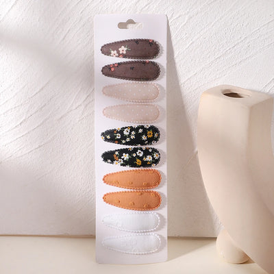 10 Pcs Cotton Alloy Hair Clips for Kids - Smarsty