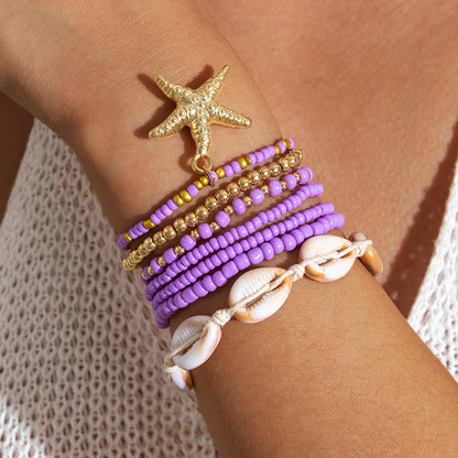 Bohemian Shell Beaded Bracelet Set for Women - Smarsty