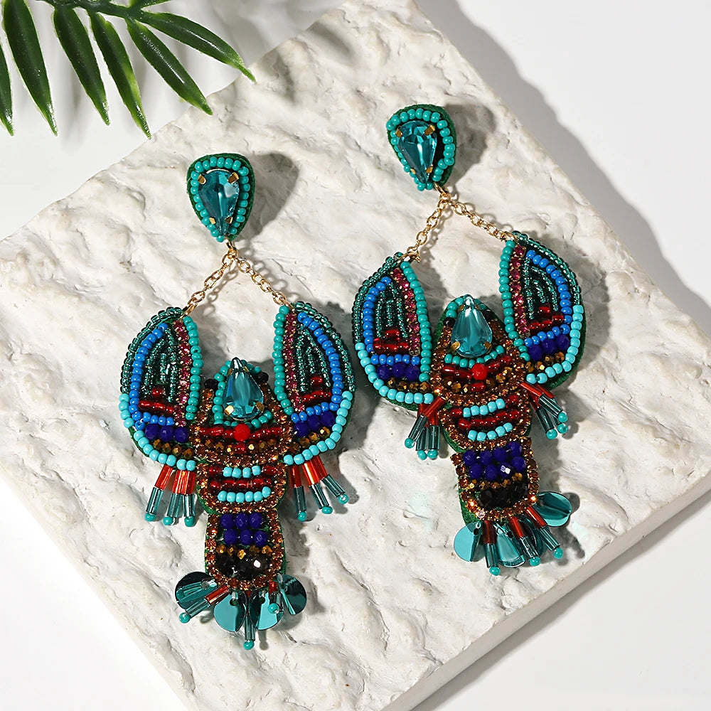 Handmade Bohemian Starfish Drop Earrings for Women - Smarsty