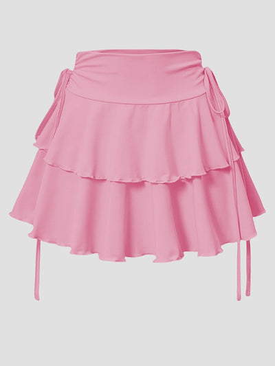 2025 New Solid Color Skirt Women Summer Fashion Outdoor Versatile High Waist Slim Fit Elastic Waist Short Skirt Goods In Stock - Smarsty