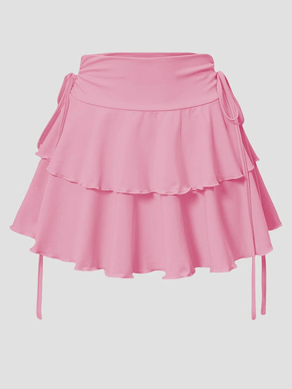 2025 New Solid Color Skirt Women Summer Fashion Outdoor Versatile High Waist Slim Fit Elastic Waist Short Skirt Goods In Stock - Smarsty