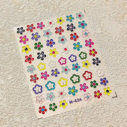 Summer Floral Nail Stickers for Elegant Manicure Decor - Smarsty