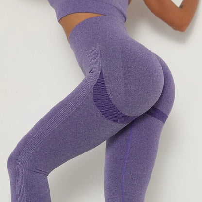 Women Yoga Leggings High Waist Exercise Sports Trousers Running Fitness Gym Leggings Quick Dry Hip Lifting Femme Slim Pants - Smarsty