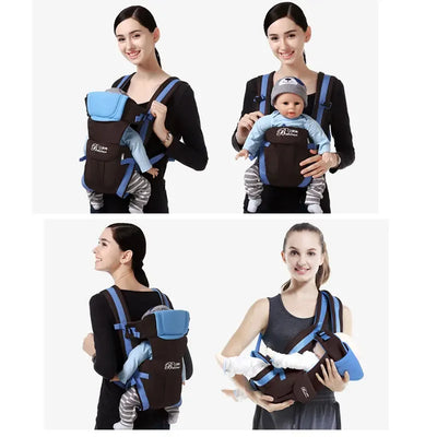 Baby Sling Carrier, 4-in-1 Ergonomic Baby Backpack Carrier, Easily Adjustable Baby Carrier Newborn to Toddler by Smarsty