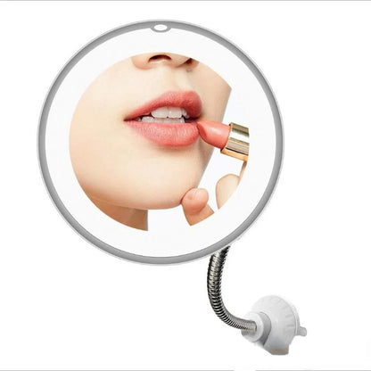 Flexible Gooseneck Makeup Mirror with Bright LED Light - Smarsty