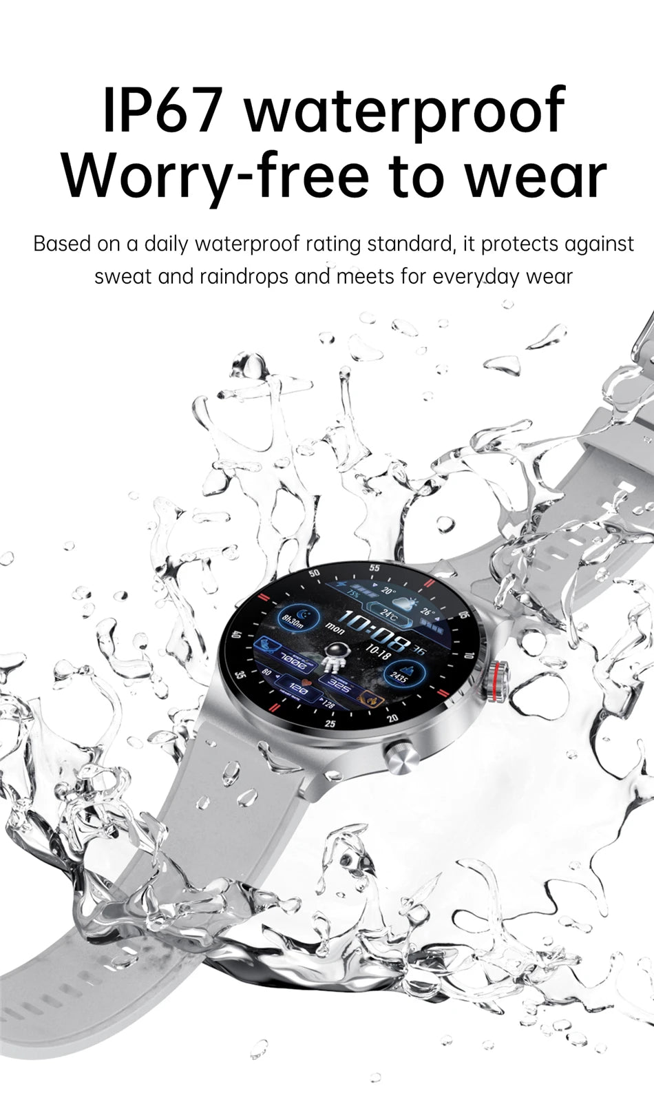 LIGE Bluetooth Smart Watch with ECG PPG Tracking - Smarsty