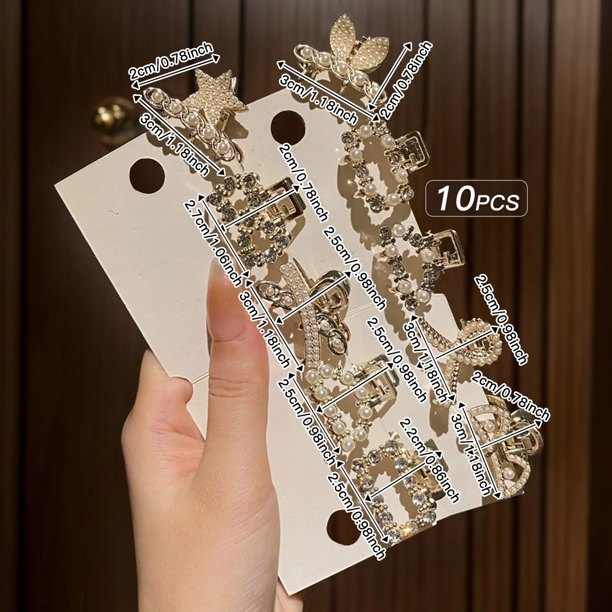 Fashionable Alloy Rhinestone Hair Clips for Women - Smarsty