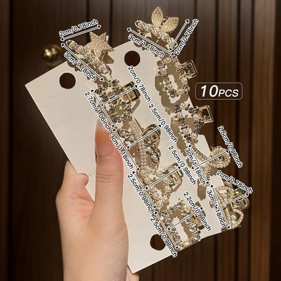 Fashionable Alloy Rhinestone Hair Clips for Women - Smarsty