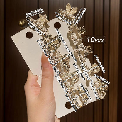 Fashionable Alloy Rhinestone Hair Clips for Women - Smarsty