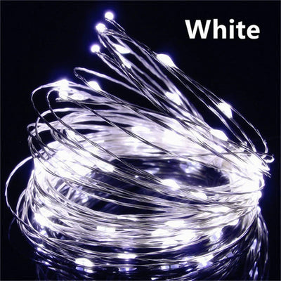 USB Led Fairy Lights Copper Wire String 20M 200LED Holiday Outdoor Lamp Garland For Christmas Tree Wedding Party Decoration - Smarsty