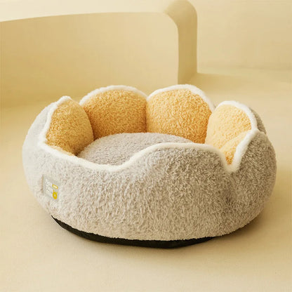 Warm Plush Cat Bed with Soft Cushion for Comfort - Smarsty