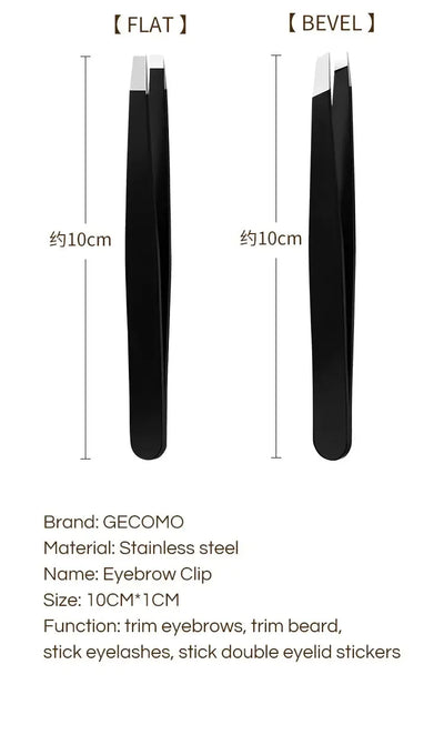 CNK Stainless Steel Black Eyebrow Tweezer for Precision Hair Removal - Smarsty