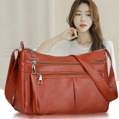 Korean Handbag Designer Leather Crossbody Bag for Women - Smarsty
