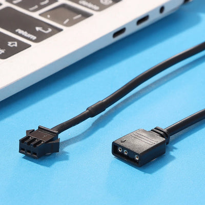 5V 3 Pin/12V 4 Pin 30cm Motherboard RGB LED Light Strip Adapter Conversion Cable