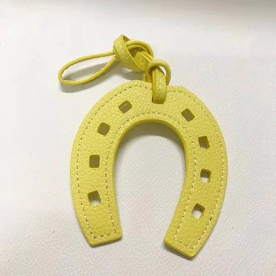 10 Colors Women and Girls PU Leather Horse Hoof Horseshoe Keychain Handbag Holder Charm Bag Purse Accessories for Handbags - Smarsty